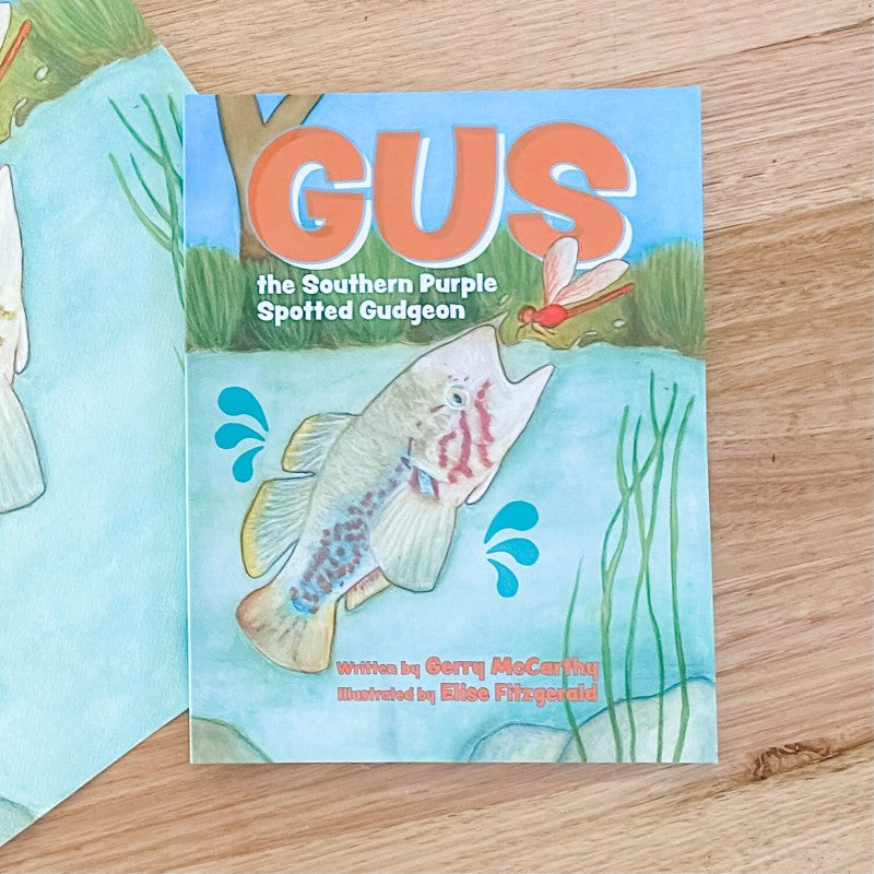 Epic kits explore play imagine create. Small world play, sensory play. Gus the Southern purple spotted gudgeon book. Extinct fish. Fish breeding programs. Wetlands, billabongs. Endangered native fish.