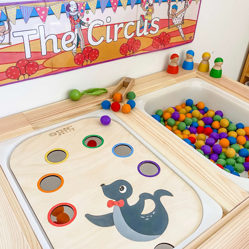 epic-kits-small-world-sensory-play-ideas-toddler-play-ikea-flisat-table-trofast-insert-felt-balls-flisat-table-inserts-australia-flisat-trofast-tub-inserts-rainbow-seal