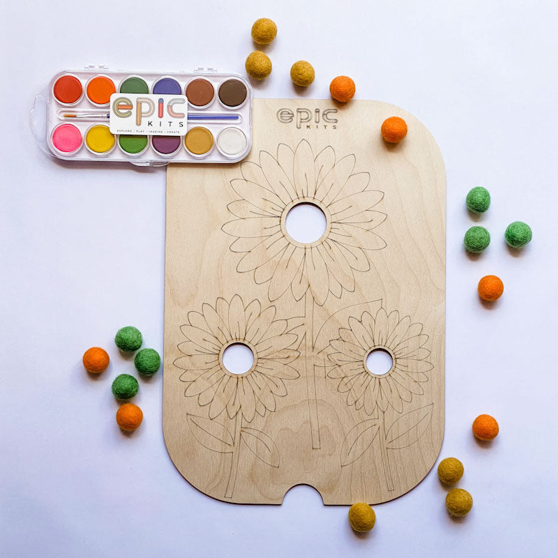 epic-kits-small-world-sensory-play-ideas-toddler-play-ikea-flisat-table-trofast-insert-felt-balls-flisat-table-inserts-australia-flisat-trofast-tub-inserts-sunflower-watercolour-paint-palette