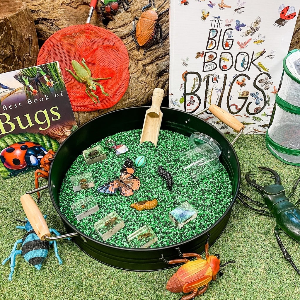 Epic kits explore play imagine create. Tactile sensory base. Small world play, sensory play. Toddler play ideas. Natural eco-friendly play ideas. Sensory play kits. Sensory play ideas. Jungle bug insect sensory play.